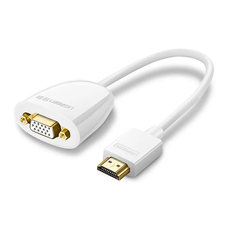 Ugreen 40252 Màu Trắng Bộ chuyển HDMI sang VGA MM102