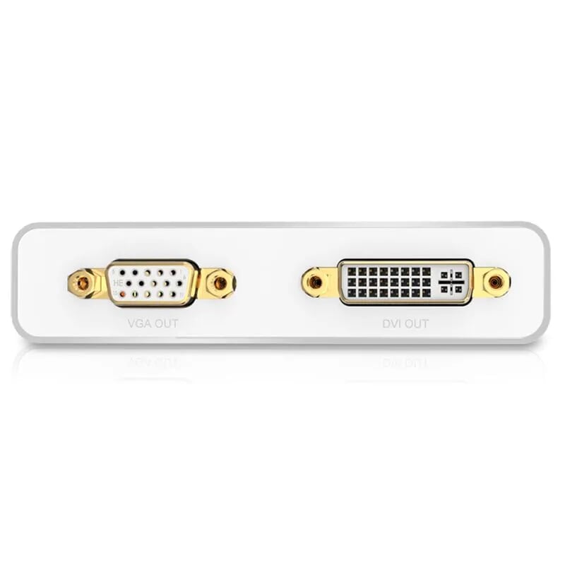 Ugreen 10438 Màu Trắng Bộ chuyển đổi Mini displayport sang HDMI + VGA + DVI cao cấp MD109