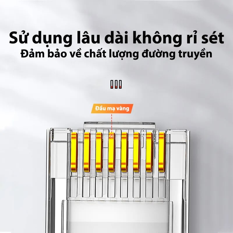 Ugreen 50962 50 cái 1 hộp Cat6 mạ vàng đầu bấm mạng NW120