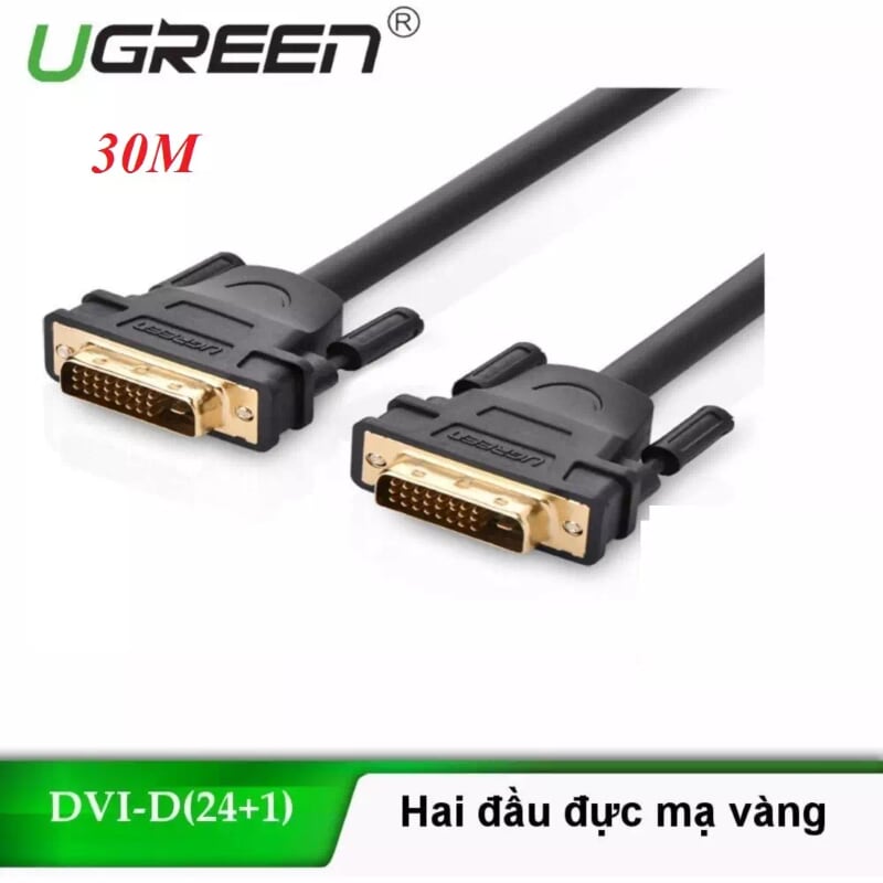 Ugreen 11645 30M màu Đen Cáp tín hiệu DVI 24+1 DV101