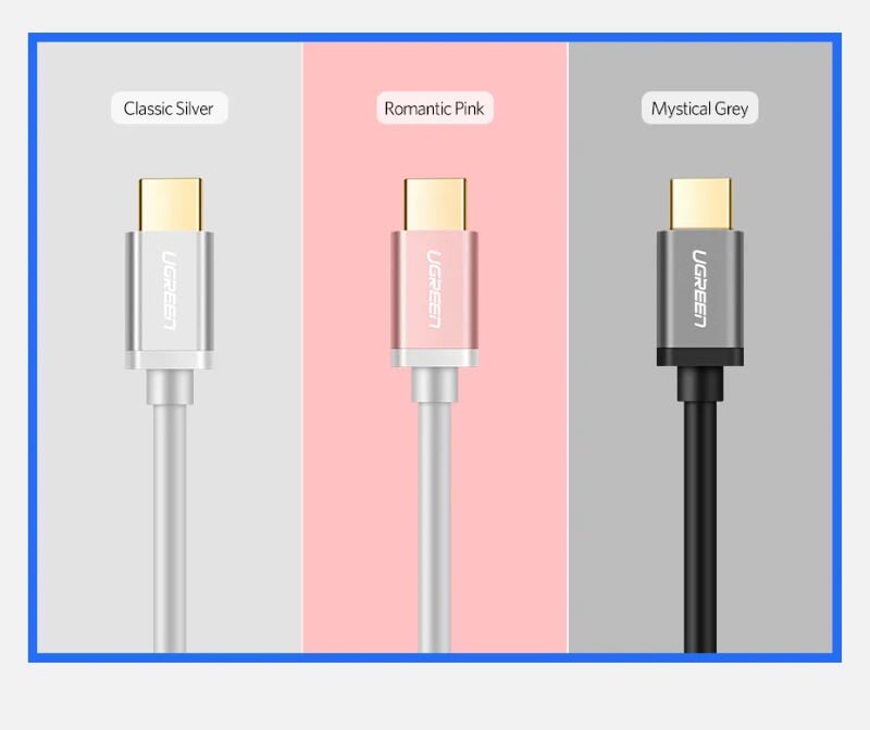 Ugreen 30537 0.5M màu Hồng Cáp USB TypeC sang USB 3.0 cao cấp US187