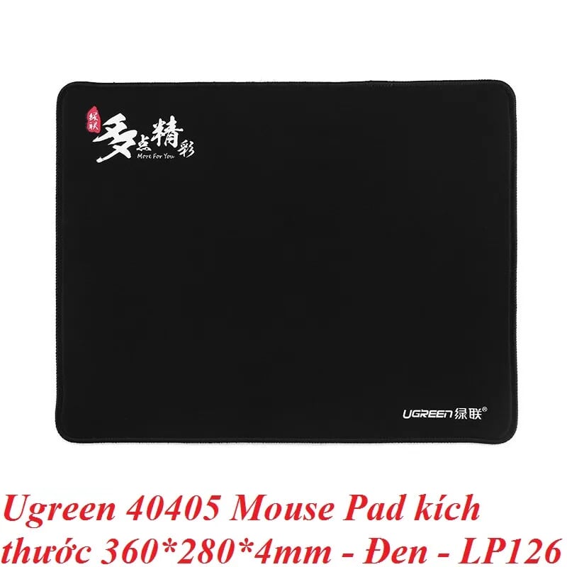 Ugreen 40405 Màu đen Mouse Pad kích thước 360*280*4mm LP126