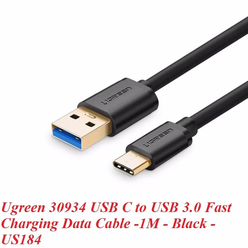 Ugreen 30934 1M cáp USB type C ra USB 3.0 sạc nhanh 3A và truyền dữ liệu 5gbps US184