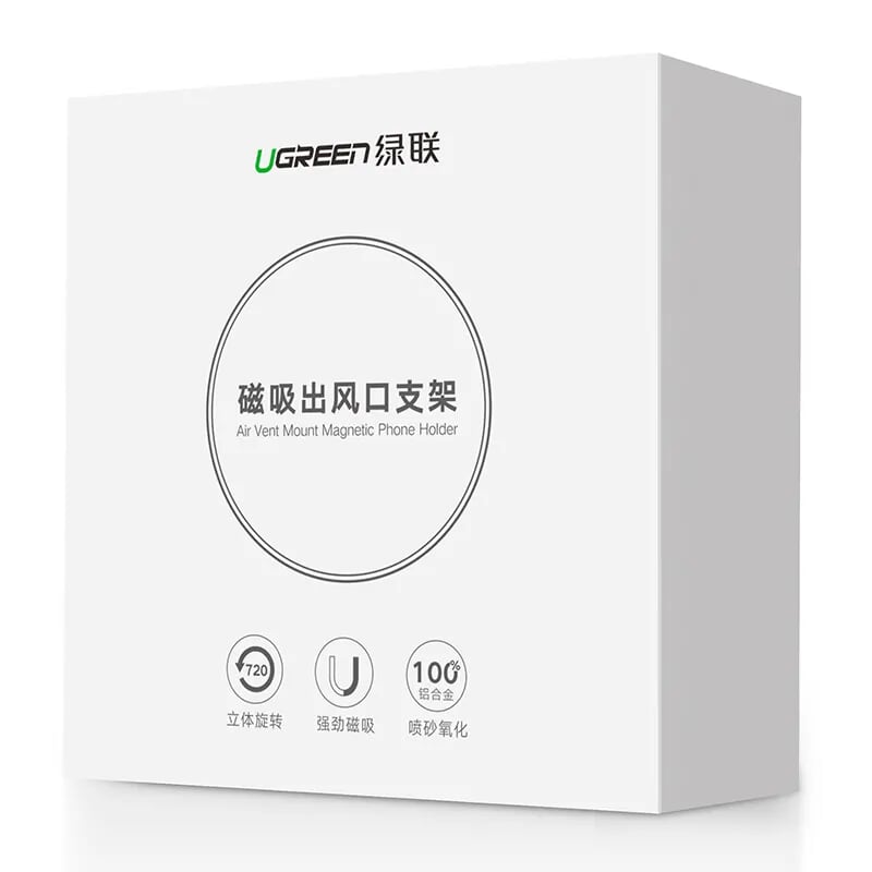 Ugreen 50321 Màu Đen Giá Đỡ điện thoại gắn cửa gió trên Ô Tô có chức năng Từ Tính LP117