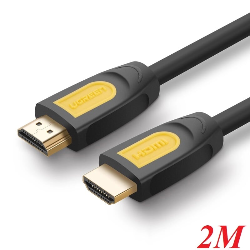 Ugreen 10129 2M màu Vàng Cáp tín hiệu HDMI chuẩn 1.4 hỗ trợ phân giải 4K * 2K HD101