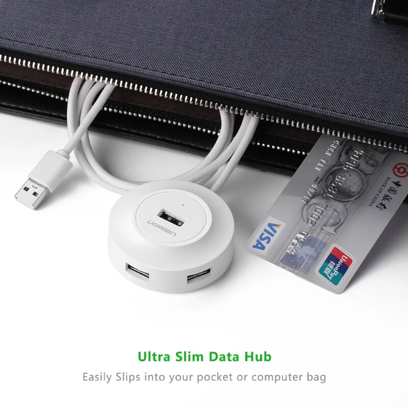 Ugreen 20271 1M màu Trắng Bộ chia HUB USB 2.0 sang 4 USB 2.0 hỗ trợ OTG CR106