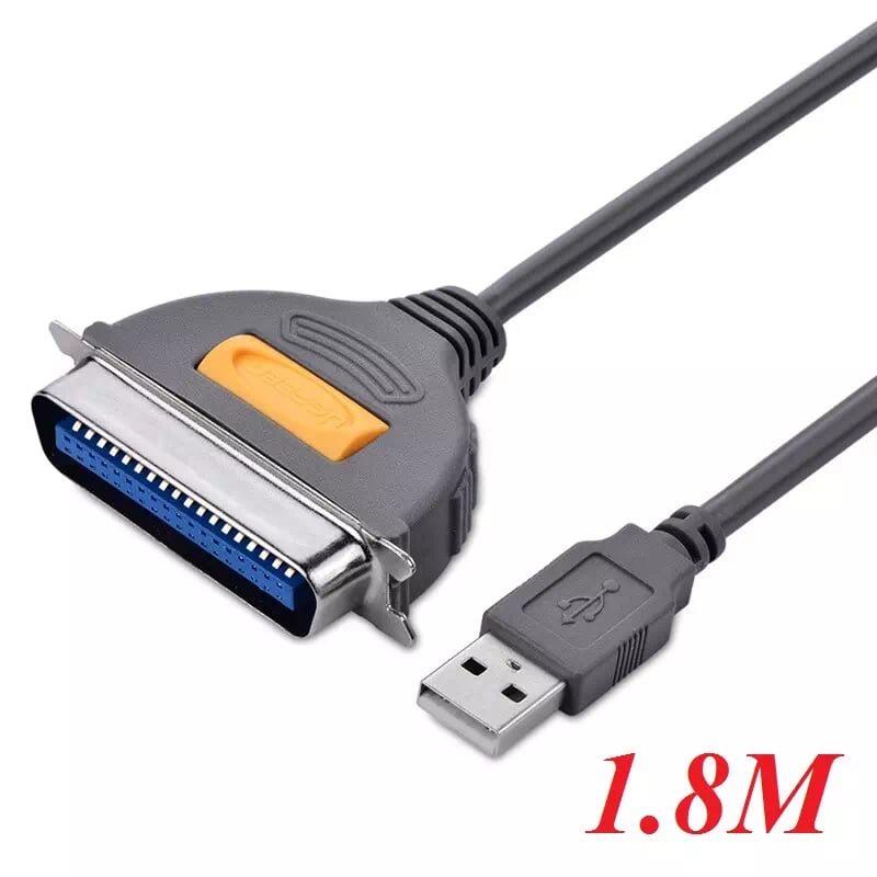 Ugreen 20225 2M màu Đen Cáp tín hiệu chuyển đổi USB 2.0 sang LPT âm cao cấp CR124