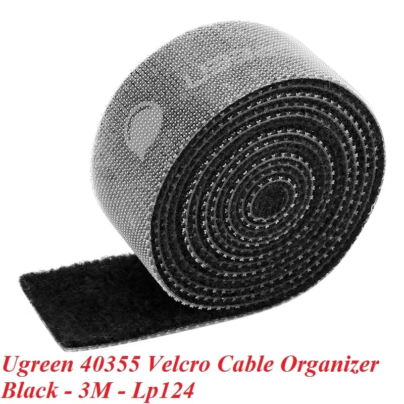 Ugreen 40353 1M màu Xám Dây dán Velcro đa năng tiện dụng LP124