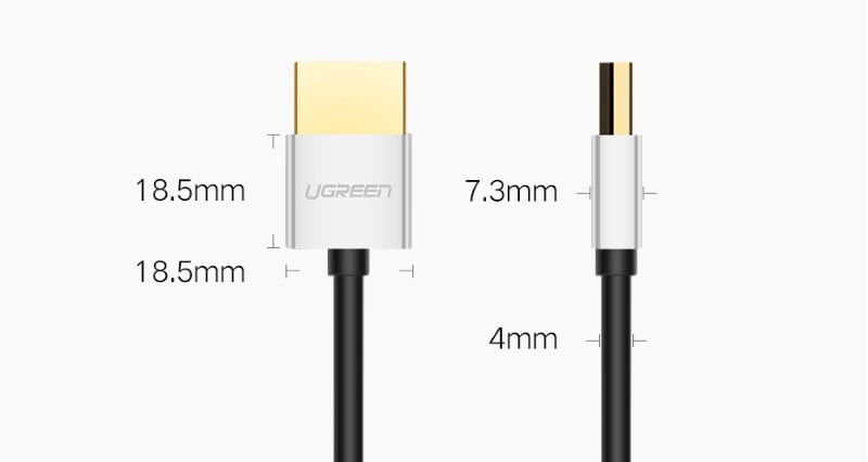 Ugreen 40489 1.5M màu Hồng Cáp tín hiệu HDMI chuẩn 2.0 sợi siêu nhỏ cao cấp HD117