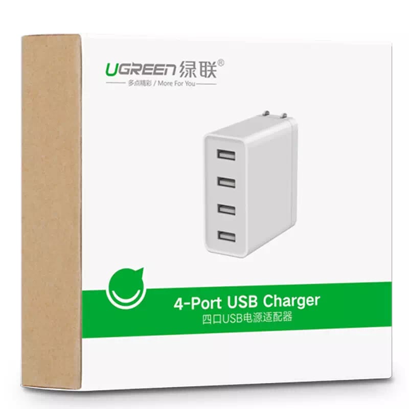 Ugreen 30991 34W màu Trắng Củ sạc nhanh 4 cổng USB 2.4A CD147