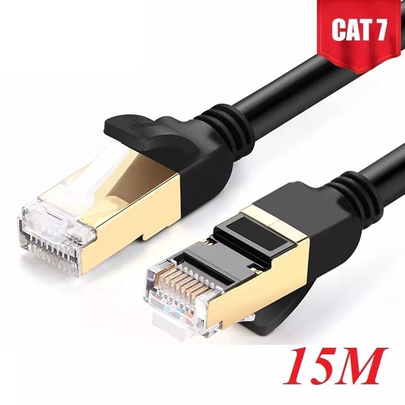 Ugreen 11274 15M màu Đen Cáp mạng LAN CAT7 STP chống nhiễu NW107