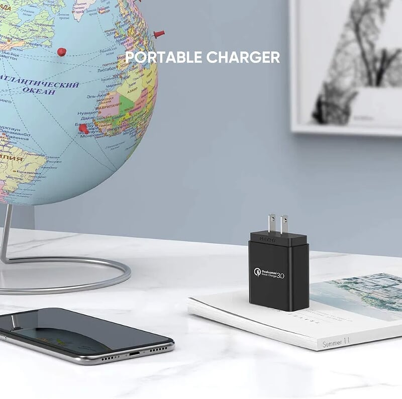 Ugreen 20904 18W qc3.0 sạc nhanh USB Quick Charge 3.0 màu đen 20904