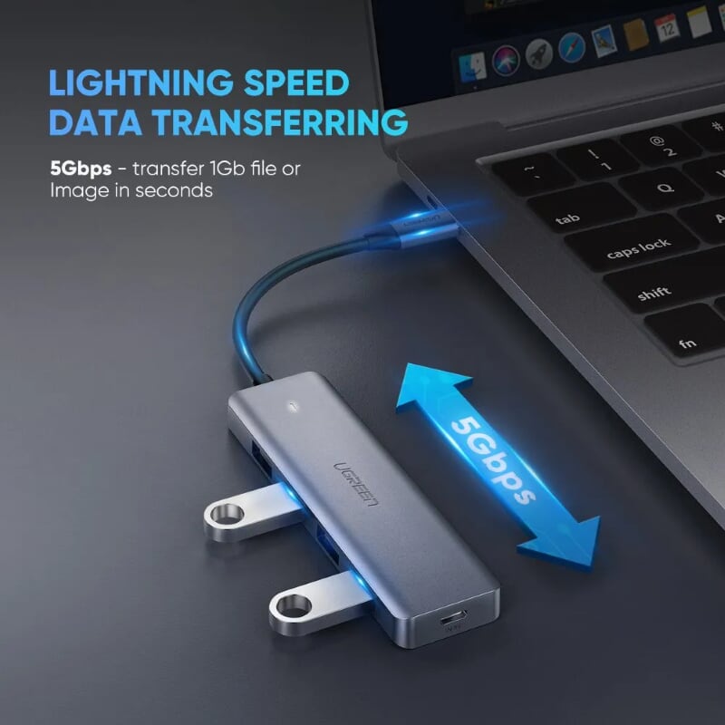 Ugreen 70336 4 cổng bộ chia usb type c 3.0 CM219