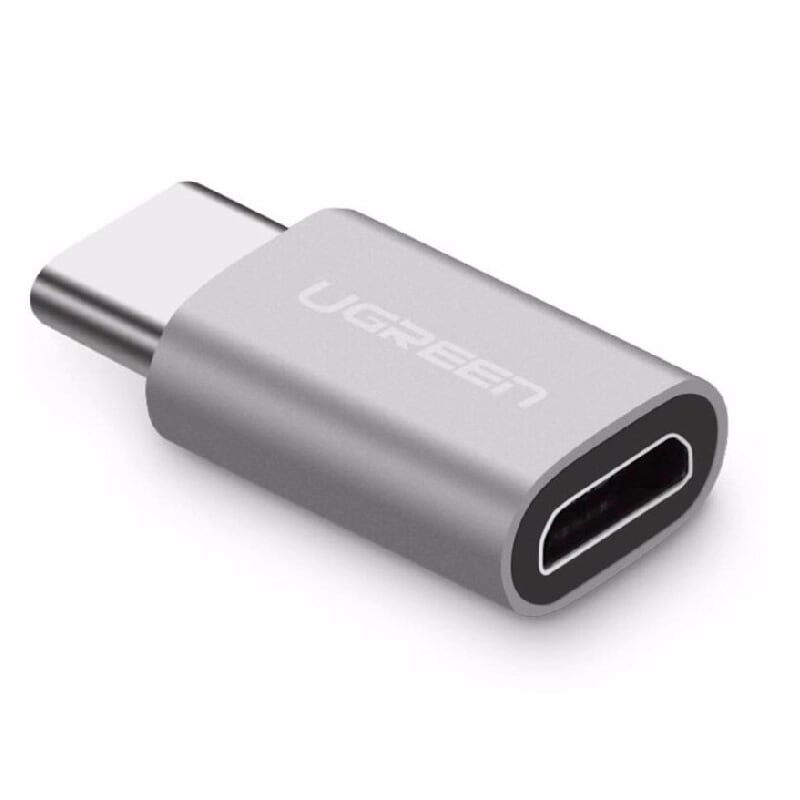 Ugreen 30511 Màu Xám Đầu chuyển đổi TYPE C sang MICRO USB vỏ nhôm cao cấp US189