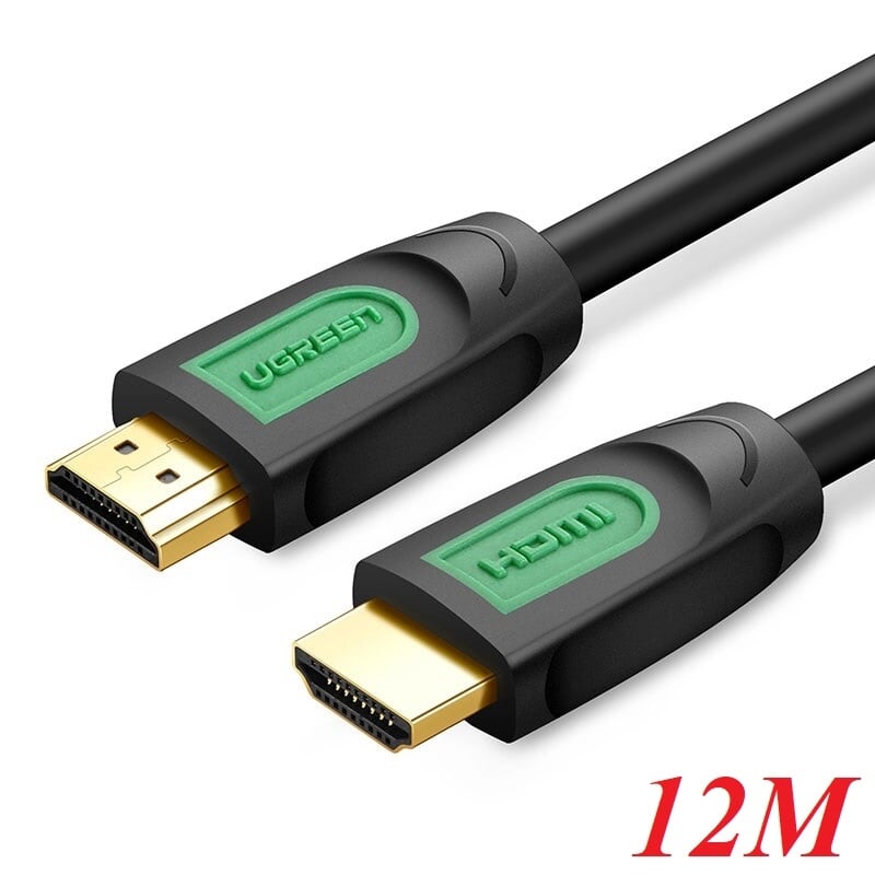 Ugreen 40467 12M màu Đen Cáp tín hiệu HDMI chuẩn 1.4 hỗ trợ phân giải 4K * 2K HD101