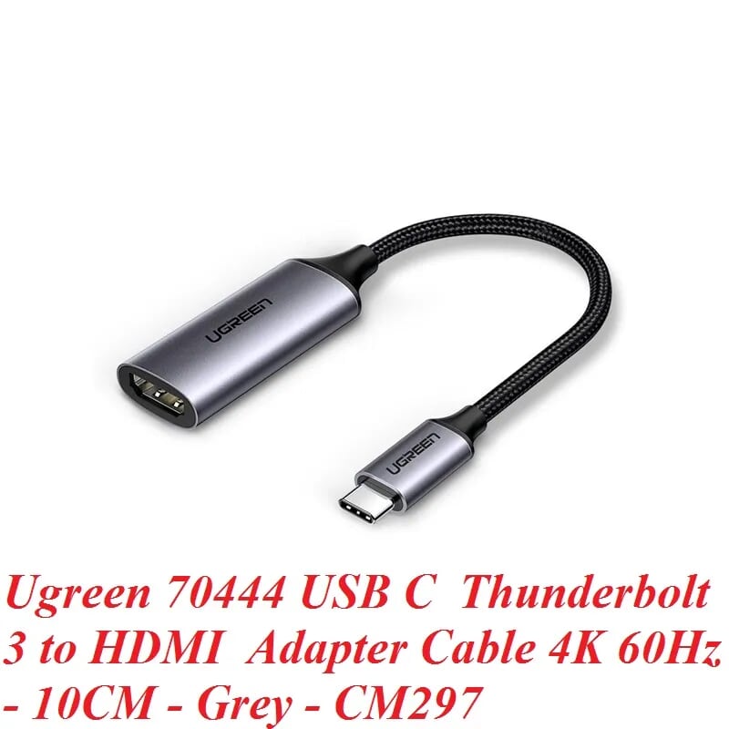 Ugreen 70444 4k 60hz bộ chuyển usb type c 3.1 ra hdmi 2.0 đồng hỗ trợ thunderbolt 3 CM297 70444