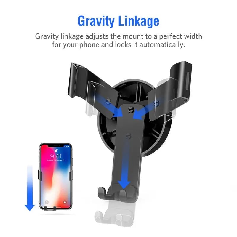 Ugreen 50564 Gravity Drive Air Vent Mount Phone Holder Gray LP130