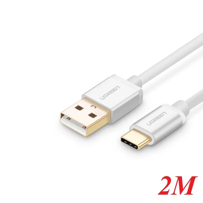 Ugreen 30505 2M màu trắng Bộ chuyển đổi USB 2.0 sang USB-C US174