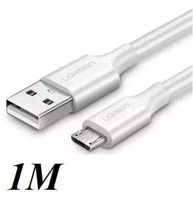 Ugreen 60141 1M màu Trắng Cáp sạc truyền dữ liệu USB 2.0 sang MICRO USB hỗ trợ sạc nhanh US289