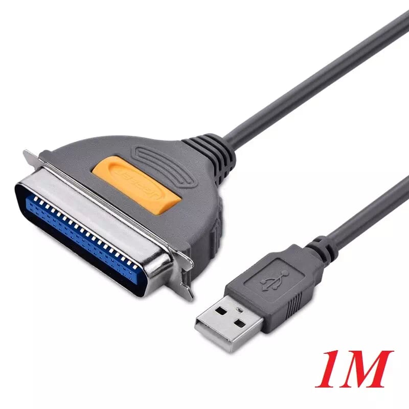 Ugreen 30226 1M màu Đen Cáp tín hiệu chuyển đổi USB 2.0 sang LPT âm cao cấp CR124