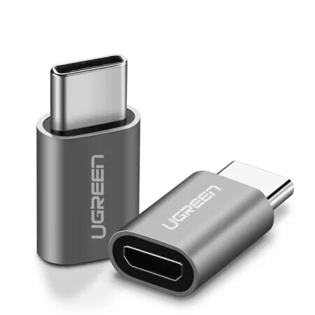 Ugreen 30511 Màu Xám Đầu chuyển đổi TYPE C sang MICRO USB vỏ nhôm cao cấp US189