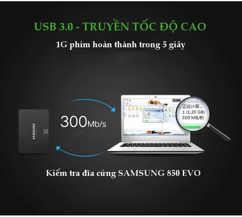 Ugreen 30848 30CM màu Đen Hộp đựng ổ cứng 2.5 chuẩn SATA US221