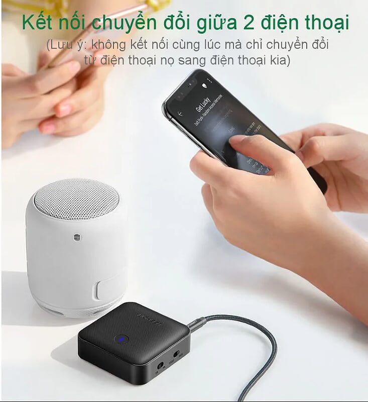 Ugreen 70158 v5.0 bộ nhận và phát bluetooth transmitter - receiver hỗ trợ spdif optical + 3.5mm và aptx CM144