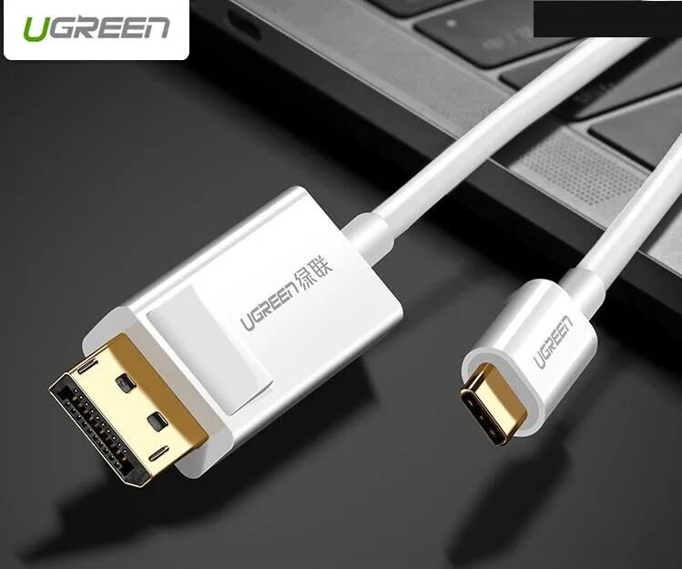 Ugreen 40420 1.5M màu Trắng Cáp chuyển đổi TYPE C sang DISPLAYPORT dương MM139