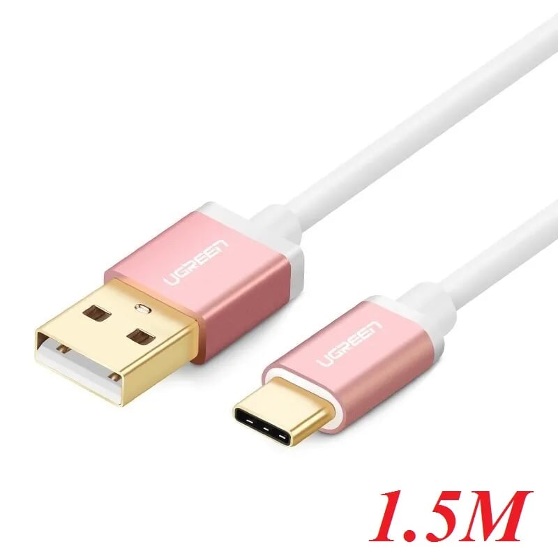 Ugreen 30509 1.5M màu hồng Bộ chuyển đổi USB 2.0 sang USB-C US188