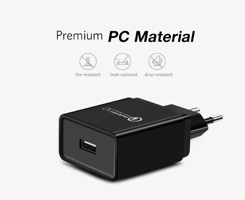 Ugreen 20908 Màu Đen Bộ sạc nhanh chuẩn Quick Charge 2.0 + 3.0 Usb CD122