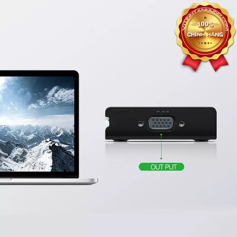 Ugreen 50279 Màu Đen Bộ gộp VGA 4 vào 1 ra hỗ trợ FULL HD 500Ghz CM153