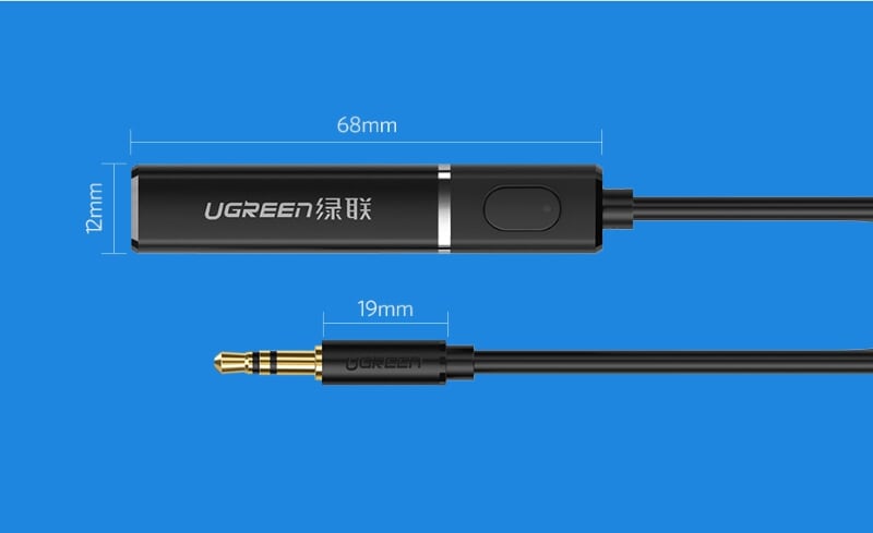 Ugreen 40761 BT 4.2 màu Đen Bộ phát âm thanh Bluetooth 4.2 chuẩn 3.5mm CM107