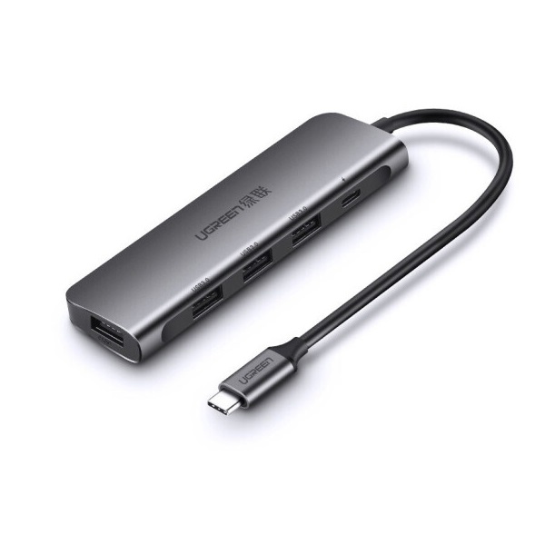 Ugreen 20291 100CM màu Đen Bộ chia HUB USB 3.0 sang 4 USB 3.0 hỗ trợ nguồn 5V CR113