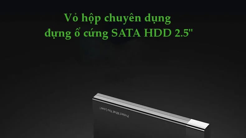 Ugreen 30848 30CM màu Đen Hộp đựng ổ cứng 2.5 chuẩn SATA US221