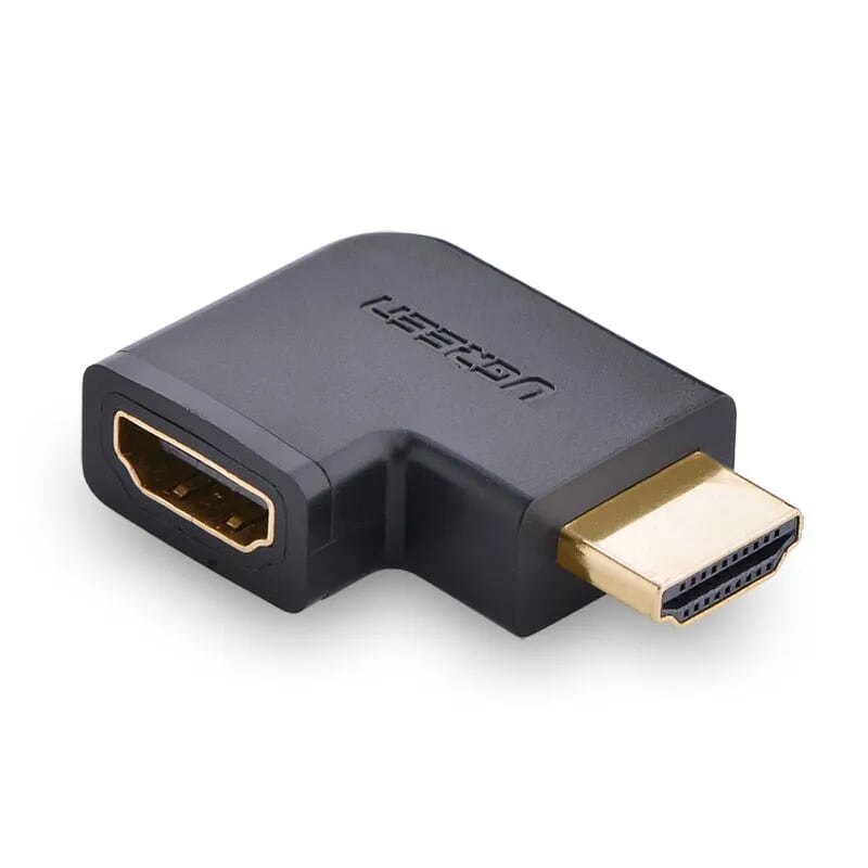 Ugreen 20112 Màu Đen Đầu nối dài HDMI gập sang phải 90 độ 20112