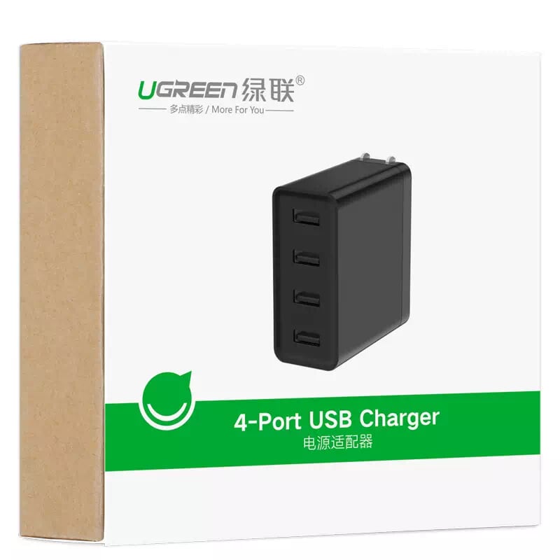 Ugreen 30992 34W màu Đen Củ sạc nhanh 4 cổng USB 2.4A CD147