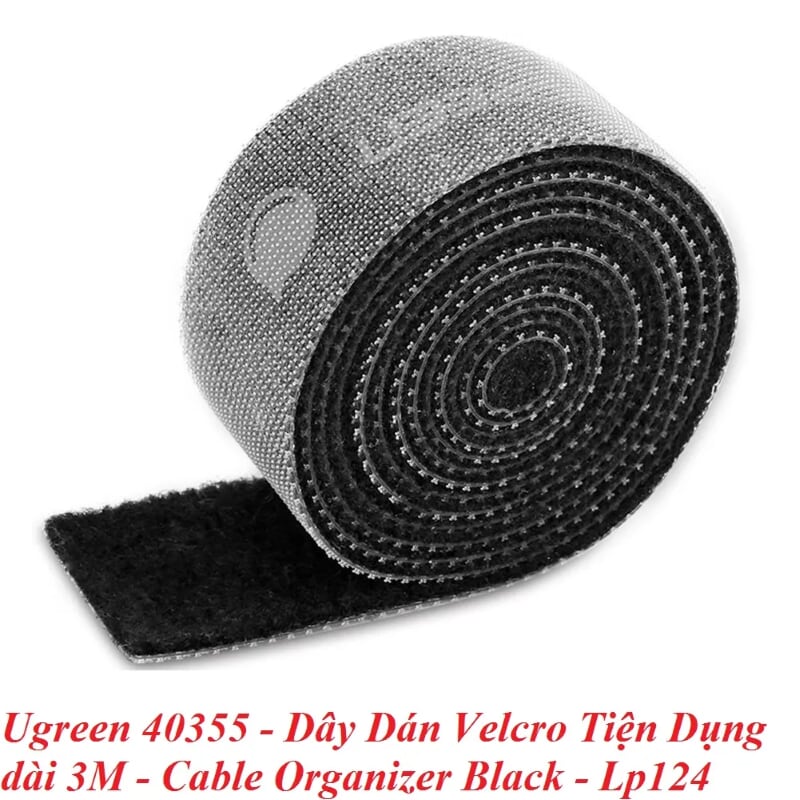 Ugreen 40355 3M màu Xám Dây dán Velcro đa năng tiện dụng LP124