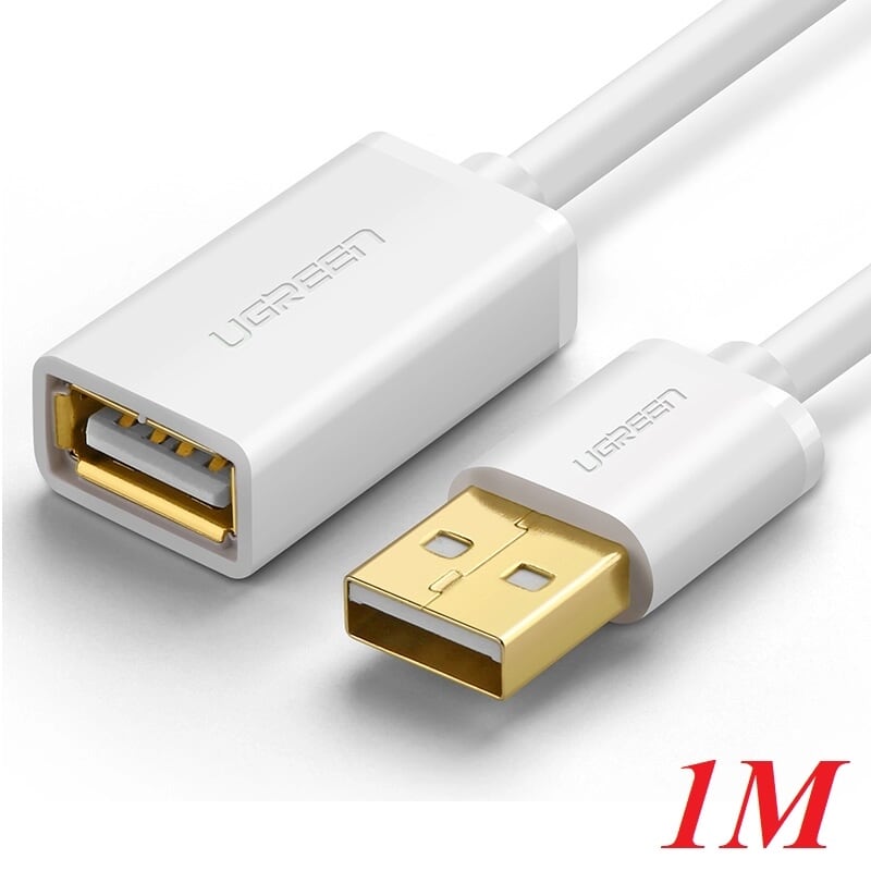 Ugreen 10881 1M màu Trắng Cáp tín hiệu nối dài USB 2.0 lõi thuần đồng US103