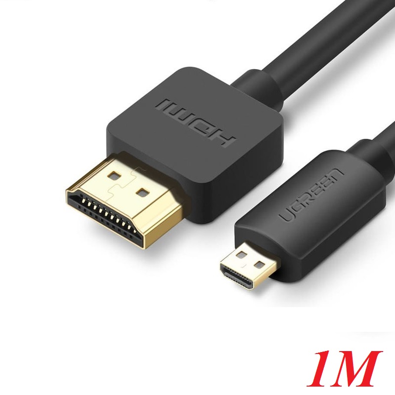 Ugreen 30148 1M màu Đen Cáp chuyển đổi micro HDMI sang HDMI thuần đồng HD127