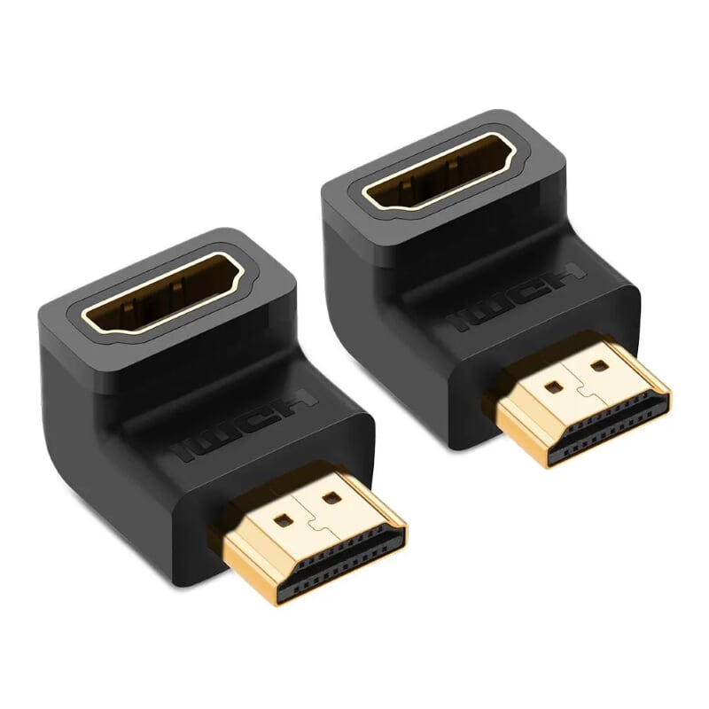 Ugreen 20109 Màu Đen Đầu nối dài HDMI gập 90 độ HD112