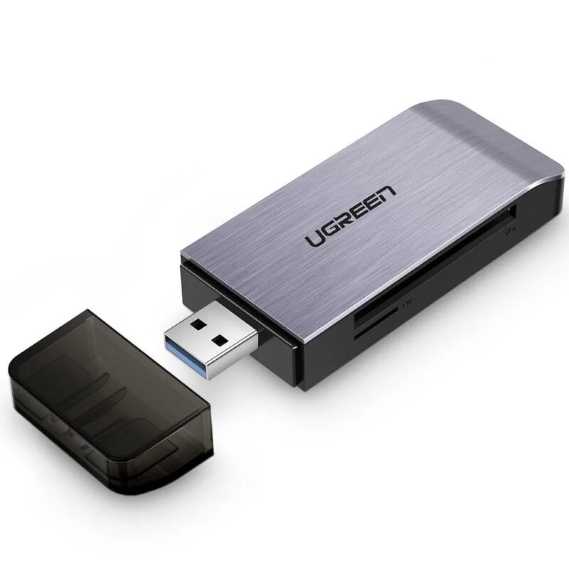 Ugreen 50541 Màu Đen Đầu đọc thẻ USB 3.0 sang SD + TF + CF + MS cao cấp CM180