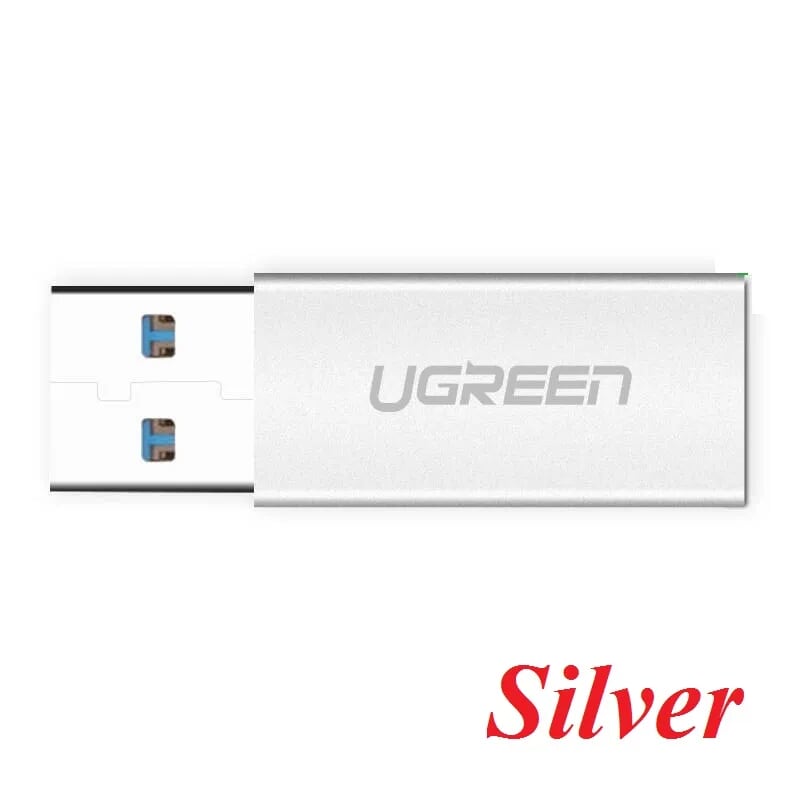 Ugreen 30706 usb 3.0 type a đực ra usb 3.1 type c cái adapter màu bạc US204