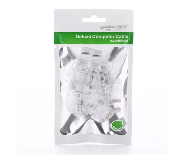 Ugreen 50246 Đầu bấm mạng RJ45 chuẩn Cat5e cao cấp mạ vàng NW110