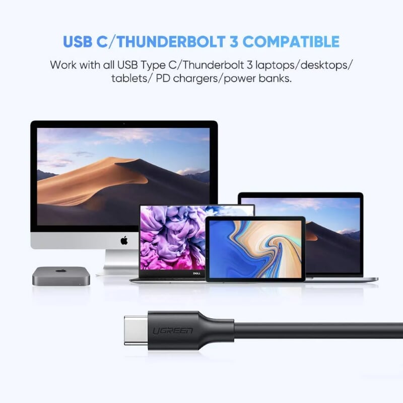 Ugreen 20103 1M màu đen Dây USB 3.0 sang USB-C US312