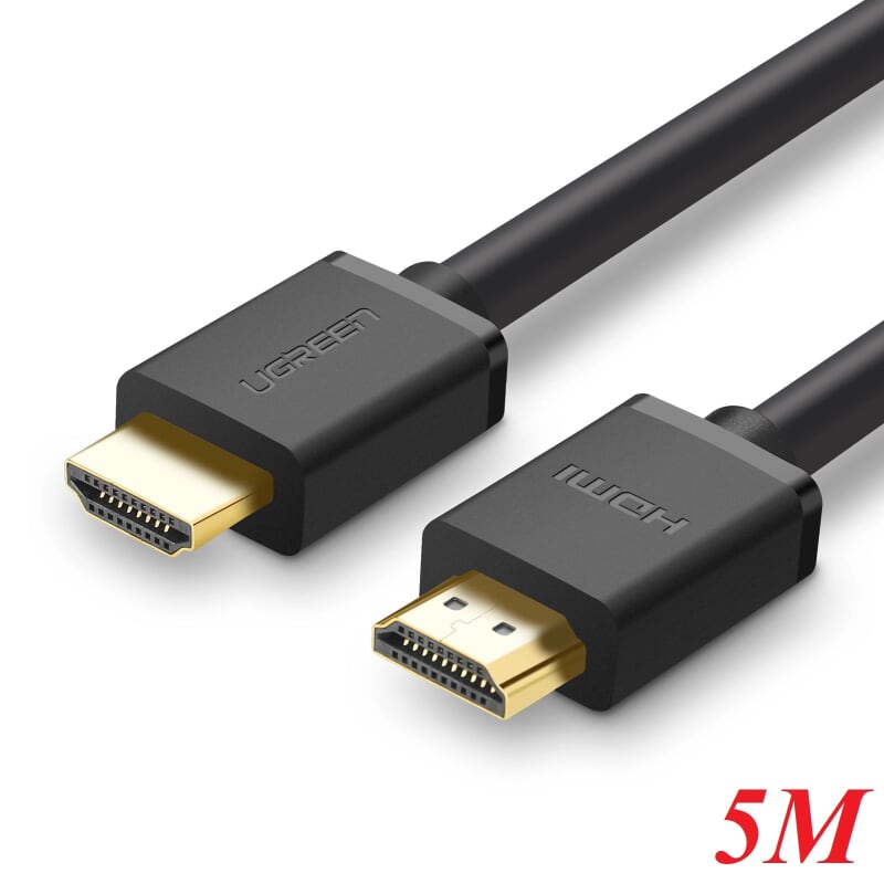 Ugreen 10109 5M màu Đen Cáp tín hiệu HDMI chuẩn 1.4 hỗ trợ phân giải 4K * 2K HD104