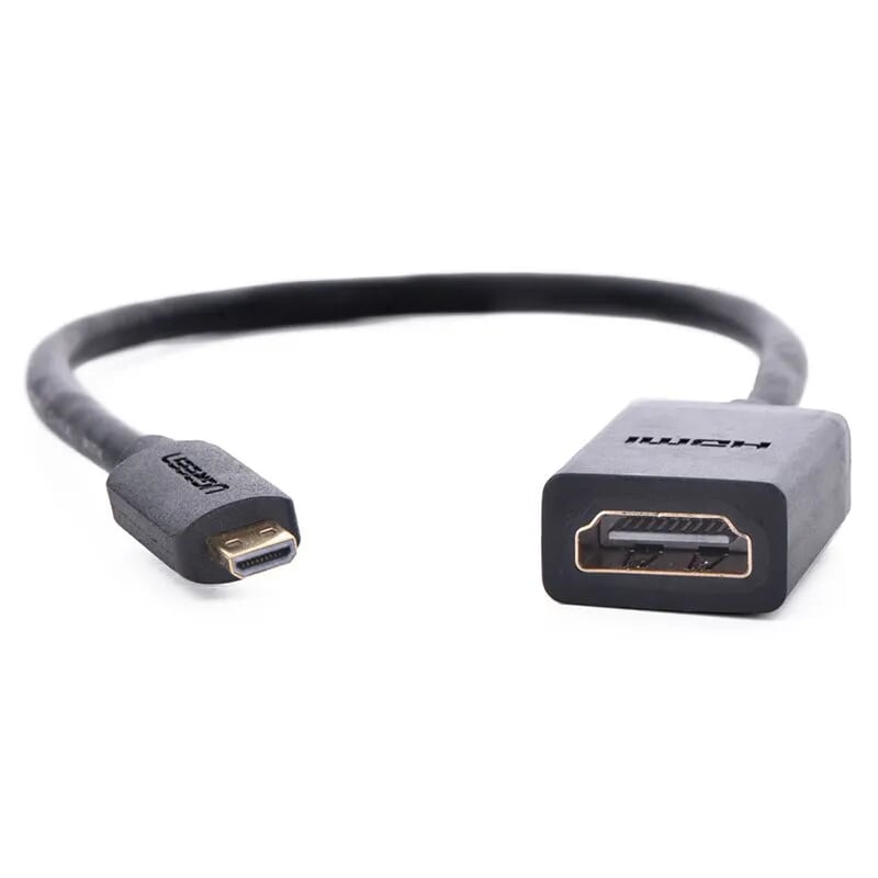 Ugreen 20134 Màu Đen Đầu chuyển đổi Micro HDMI sang HDMI âm 20134