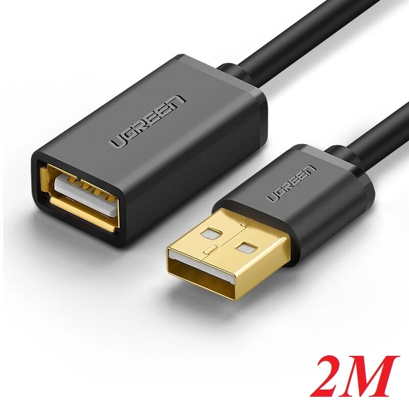 Ugreen 10316 2M màu Đen Cáp tín hiệu nối dài USB 2.0 lõi thuần đồng US103