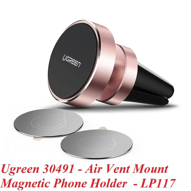 Ugreen 30491 Màu Hồng vàng Giá đỡ điện thoại từ tính trên khe thông gió ô tô LP117