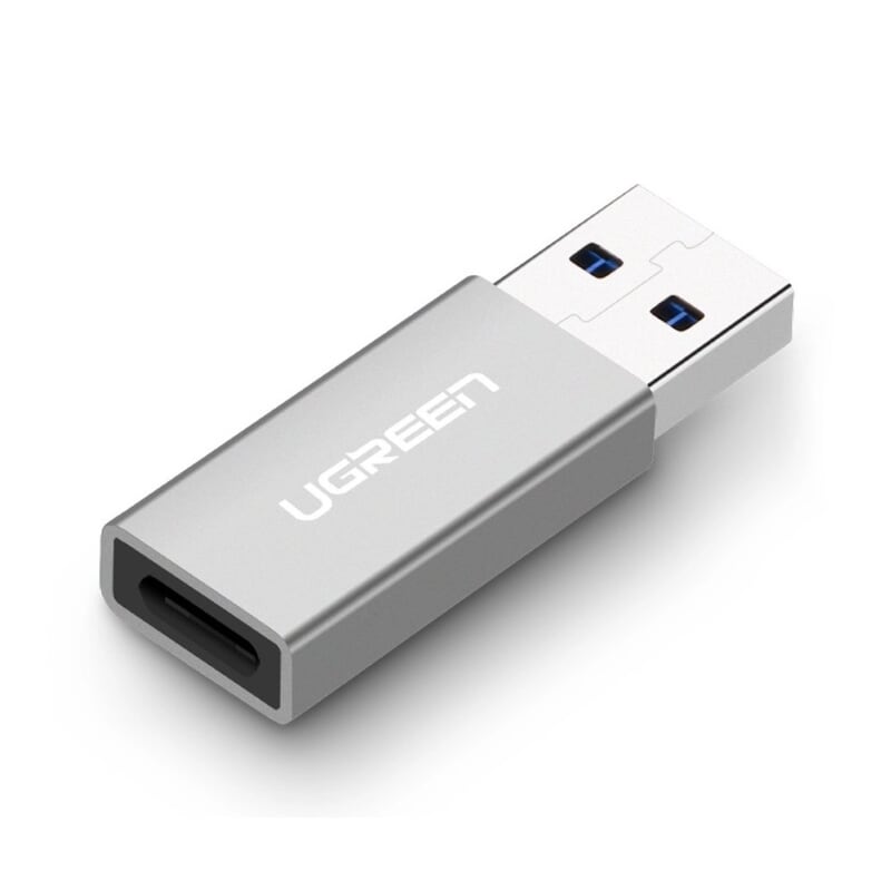 Ugreen 30705 Màu Xám Đầu chuyển đổi USB 3.0 sang TYPE C vỏ nhôm cao cấp US204