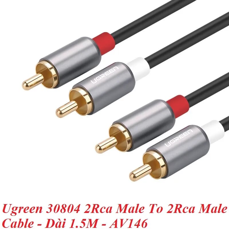 Ugreen 30804 1.5M màu đen cáp âm thanh 4 đầu hoa sen RCA AV146